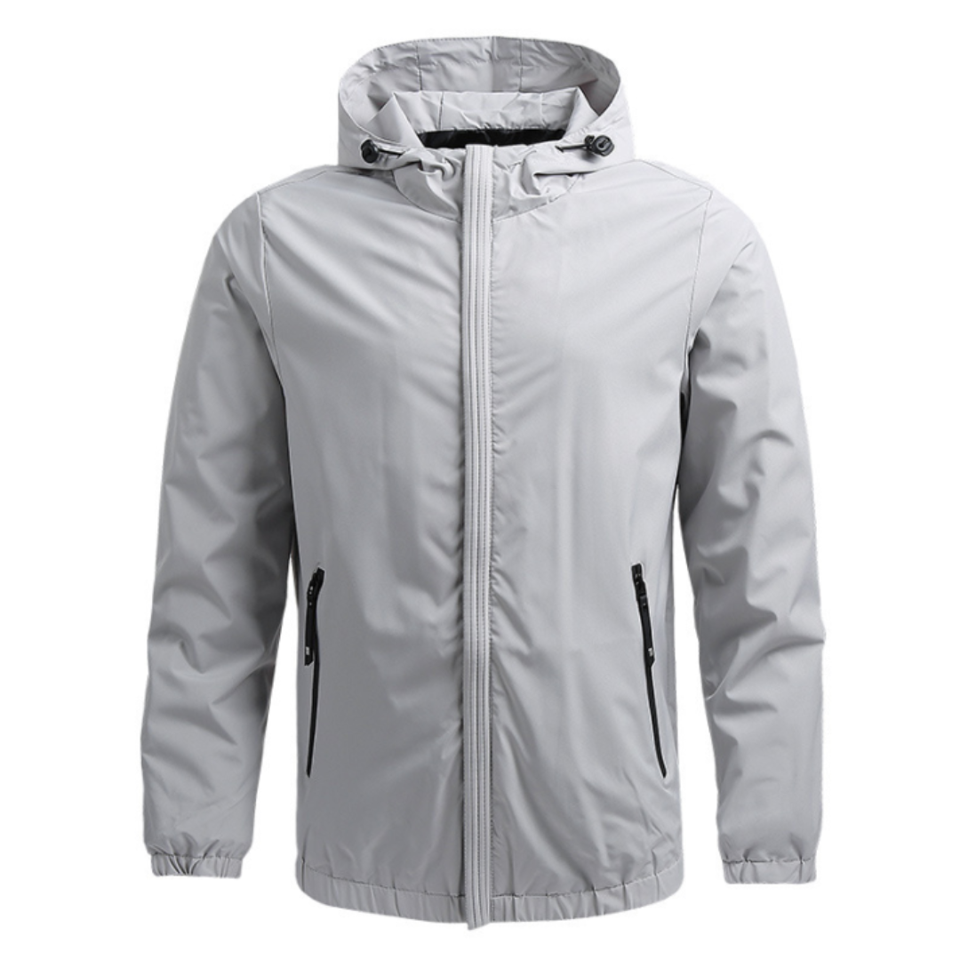 Heren Lichte Outdoor Jack - Windbreaker Ademende Regenjas Grijs
