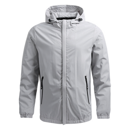 Heren Lichte Outdoor Jack - Windbreaker Ademende Regenjas Grijs