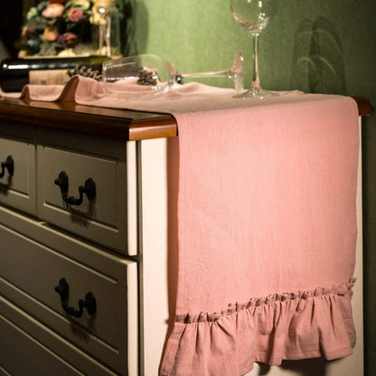 Romantische Tafelloper met Volant voor Elegante Diners