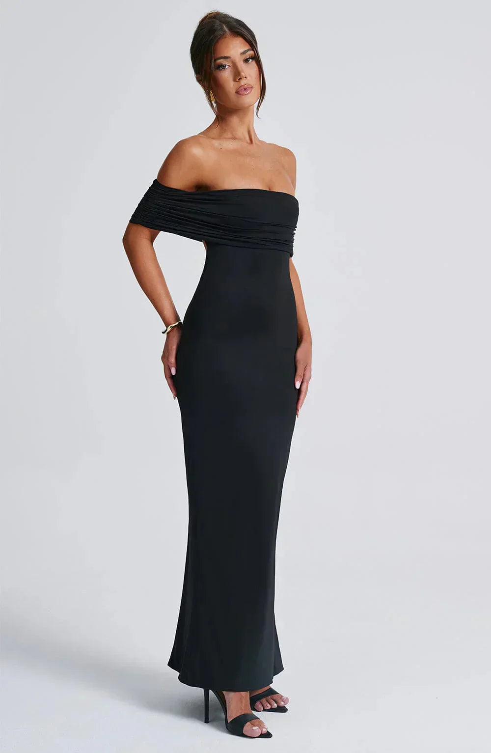 Dames WW Adembenemende Avondjurk Zwarte Midi 36 Met Glitter Zwart