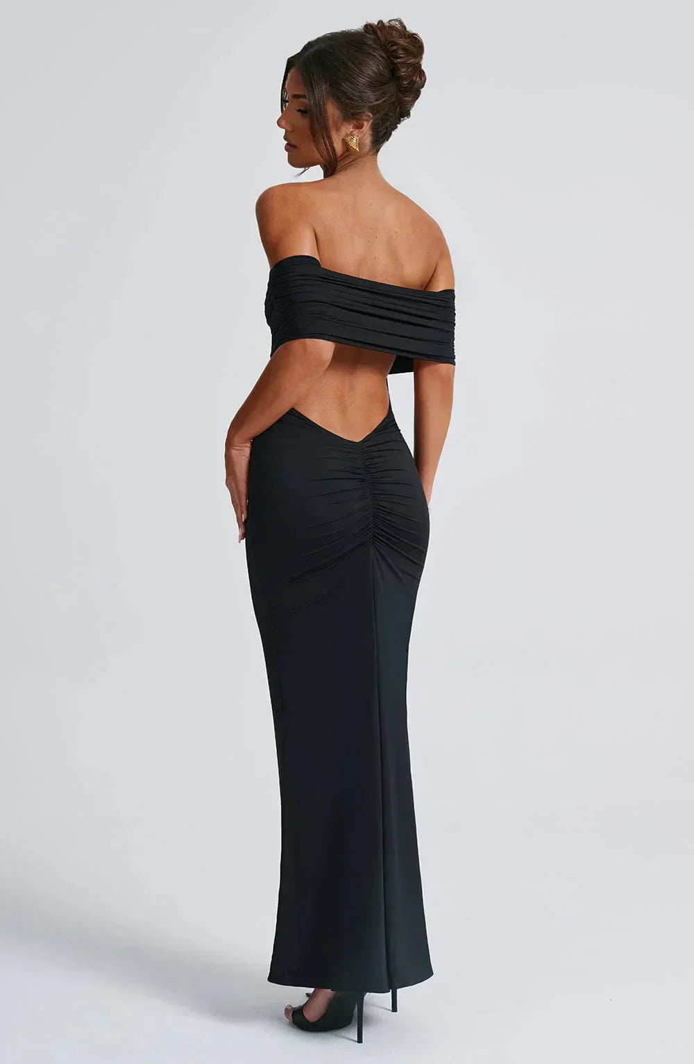 Dames WW Adembenemende Avondjurk Zwarte Midi 36 Met Glitter
