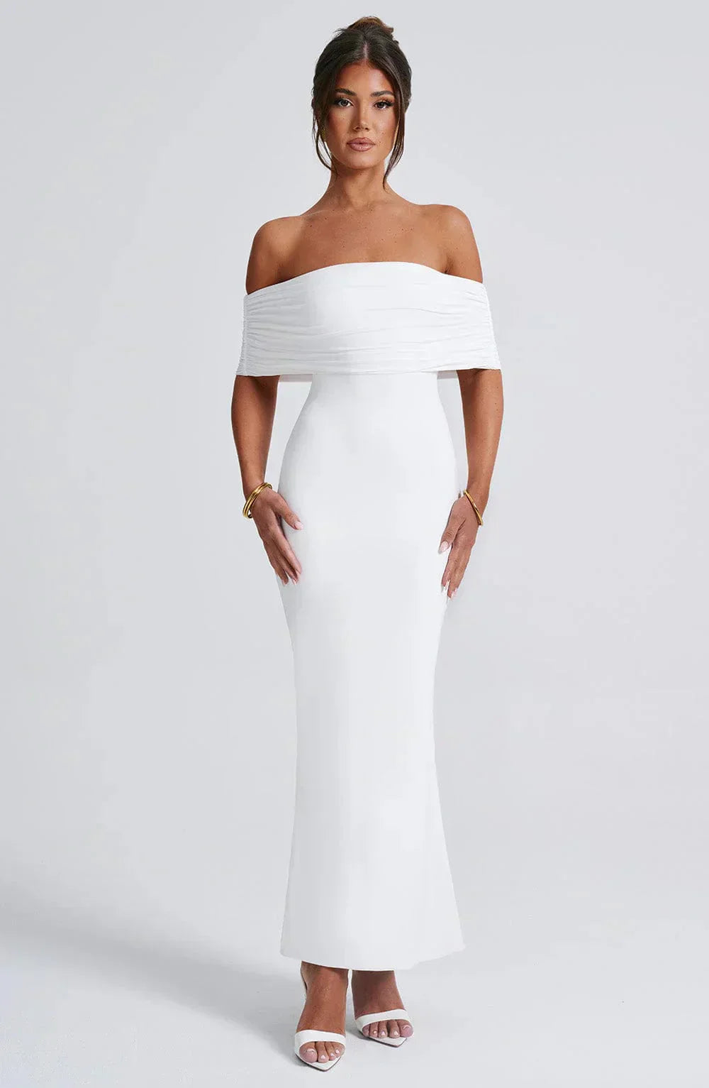 Dames WW Adembenemende Avondjurk Zwarte Midi 36 Met Glitter Wit