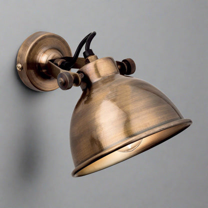 Vintage Wandlamp Met Verstelbare Tilt Antiek Messing Koper Zilver