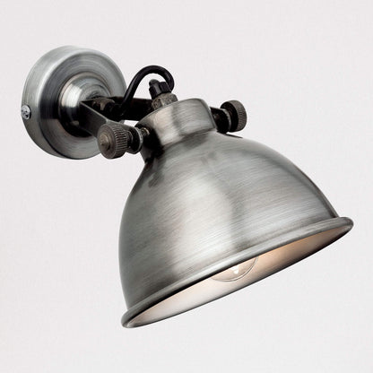 Vintage Wandlamp Met Verstelbare Tilt Antiek Messing Koper Zilver Antiek Zilver