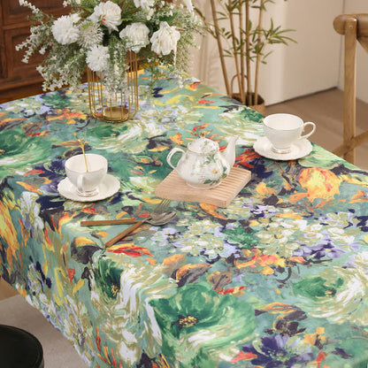 Vintage Olieverfschilderij Bloemen Tafelkleed Voor Eettafel