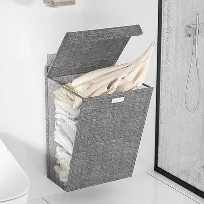 Vouwbare Wasmand met Haak Ruimtebesparend en Multifunctioneel Grijs