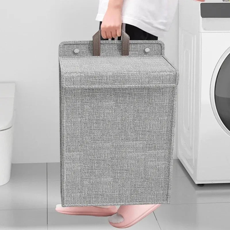 Vouwbare Wasmand met Haak Ruimtebesparend en Multifunctioneel Grijs