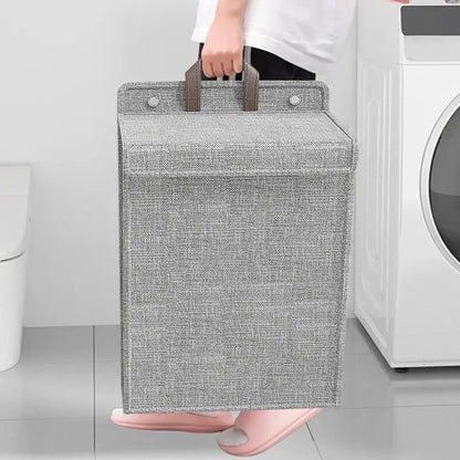 Vouwbare Wasmand met Haak Ruimtebesparend en Multifunctioneel Grijs