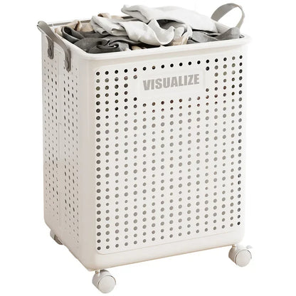 Vouwbare Wasmand Met Wielen Grote Capaciteit Voor Kleding