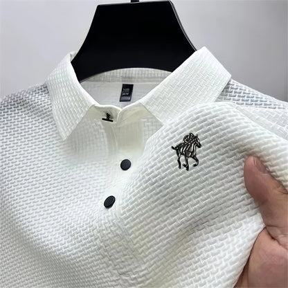 Heren Poloshirt Slim Fit Katoen Poloshirts SEREIN Wit XS