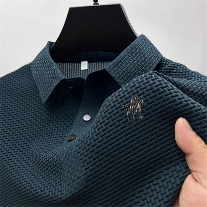 Heren Poloshirt Slim Fit Katoen Poloshirts SEREIN Diep Blauw XS