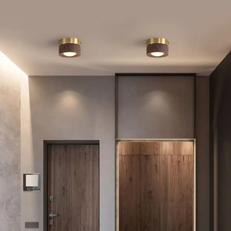Wandlamp van Walnoot Hout Minimalistische Muurlamp voor Binnen