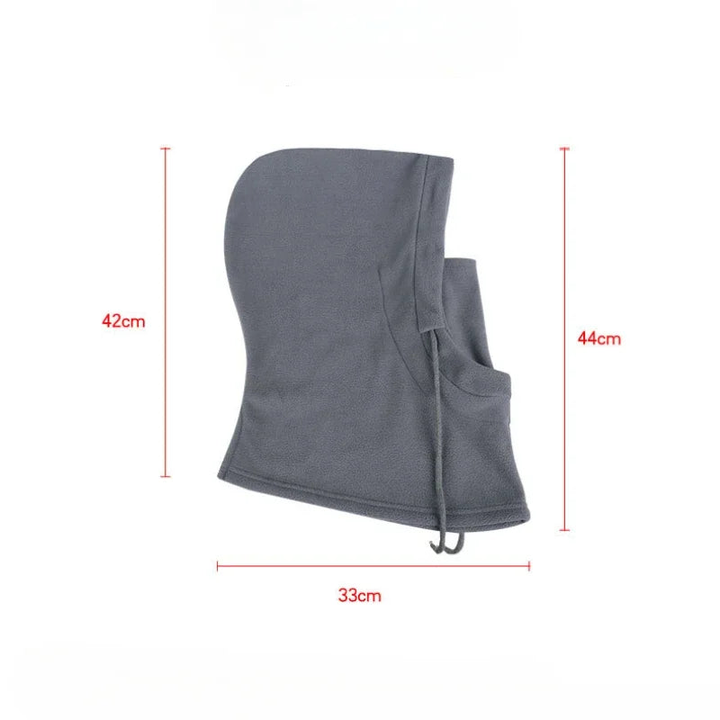 Warme fleece bivakmuts voor mannen en vrouwen, wintergezichtsmasker, nekwarmer, capuchonmuts, winddicht, thermische hoofdbedekking, mutsen, bandana's 3