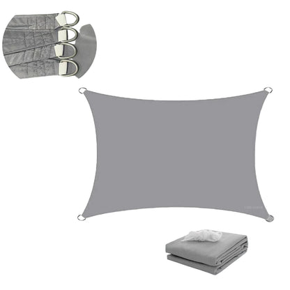 Waterdicht Zonnezeil Rechthoekig Voor Terras Bescherming Grijs