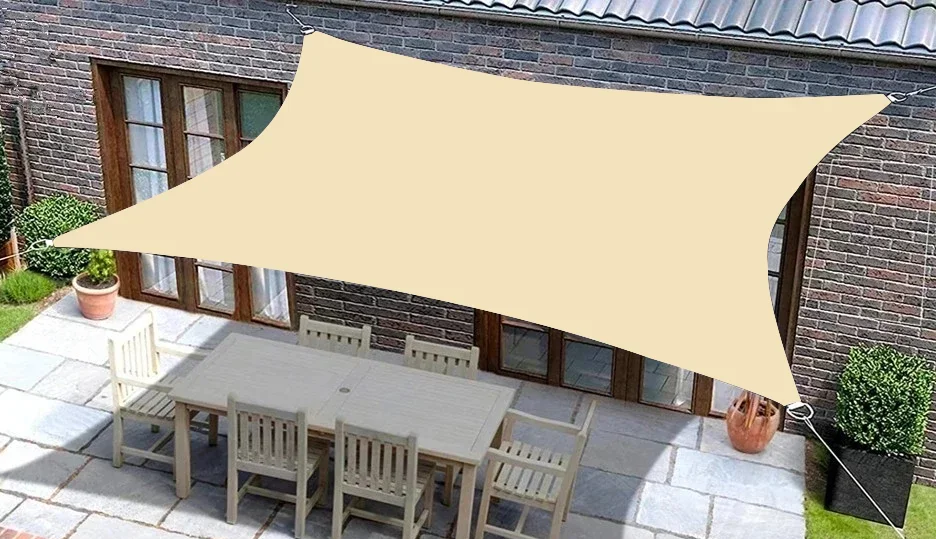 Waterdicht Zonnezeil Rechthoekig Voor Terras Bescherming