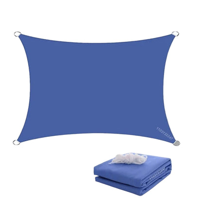 Waterdicht Zonnezeil Rechthoekig Voor Terras Bescherming Koningsblauw