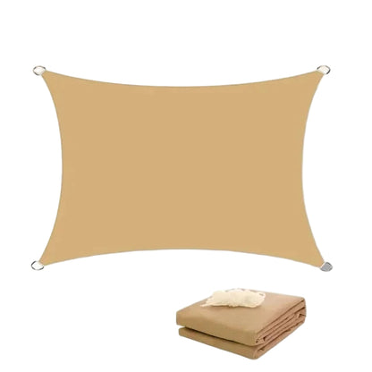 Waterdicht Zonnezeil Rechthoekig Voor Terras Bescherming Zandgeel