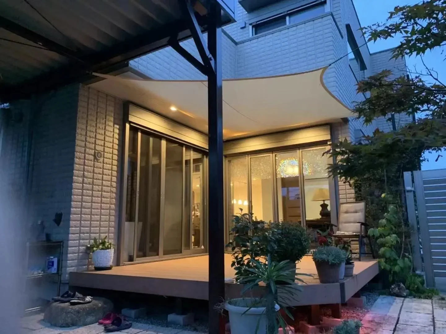 Waterdicht Zonnezeil Rechthoekig Voor Terras Bescherming