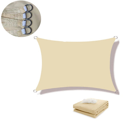 Waterdicht Zonnezeil Rechthoekig Voor Terras Bescherming Beige