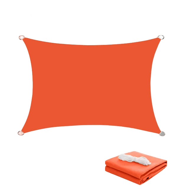 Waterdicht Zonnezeil Rechthoekig Voor Terras Bescherming Oranje