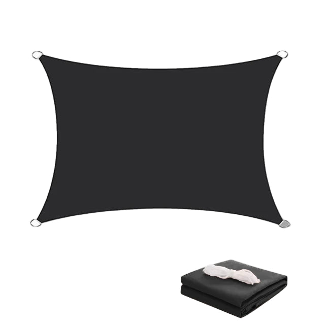Waterdicht Zonnezeil Rechthoekig Voor Terras Bescherming Zwart