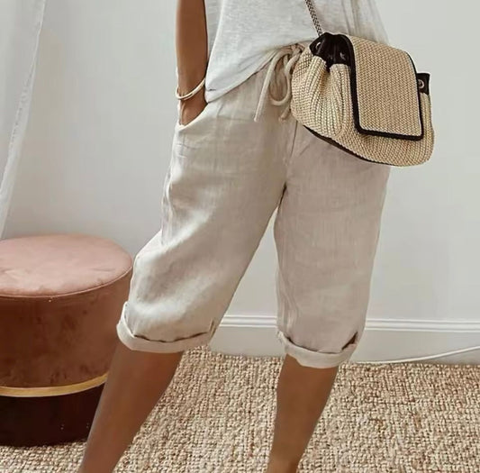 Korte Damesbroek - Comfort en Stijl voor de Zomer Khaki