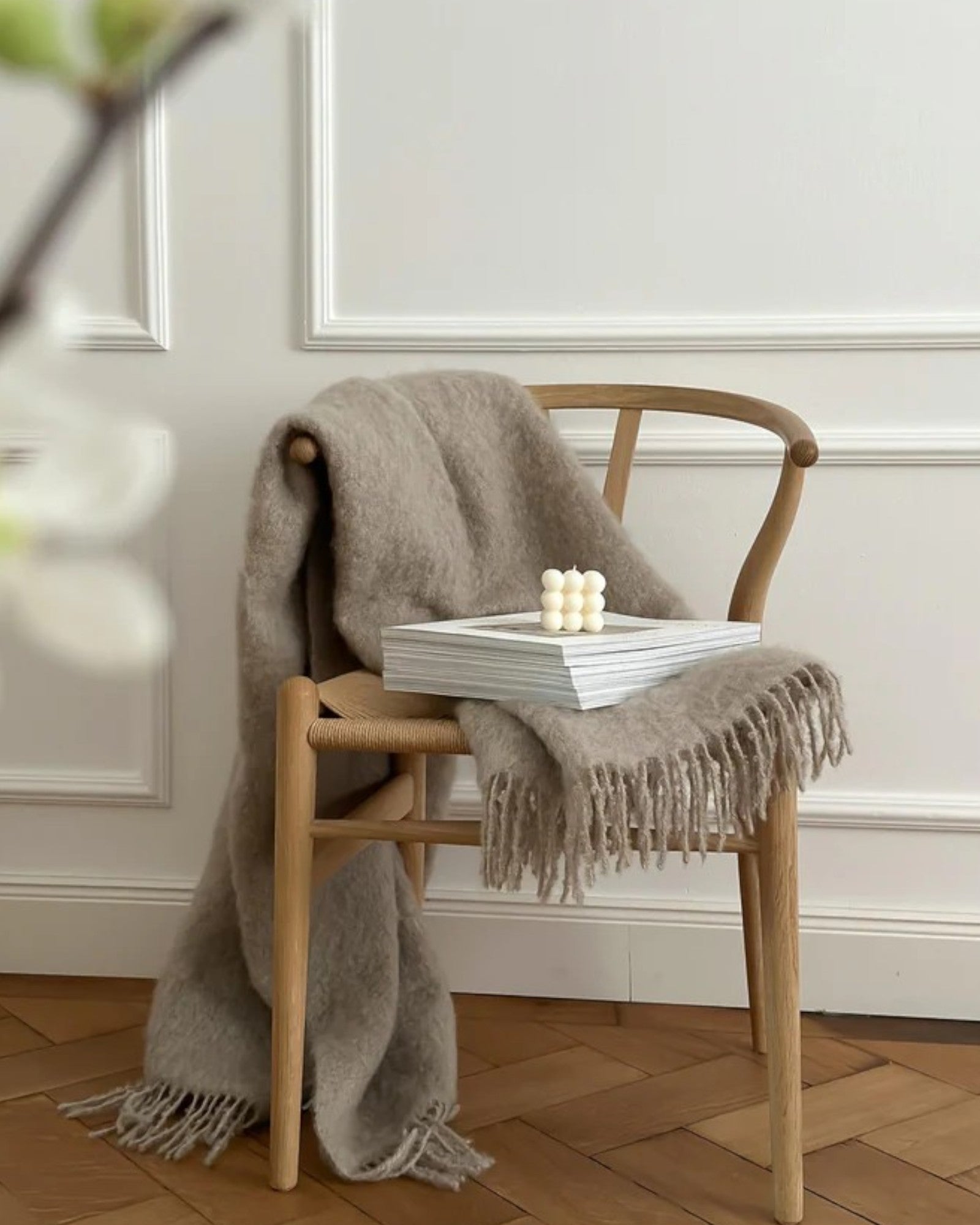 Bubble-kaars – Sojawas Blok Met Muntgeur – Off-White 6 Cm