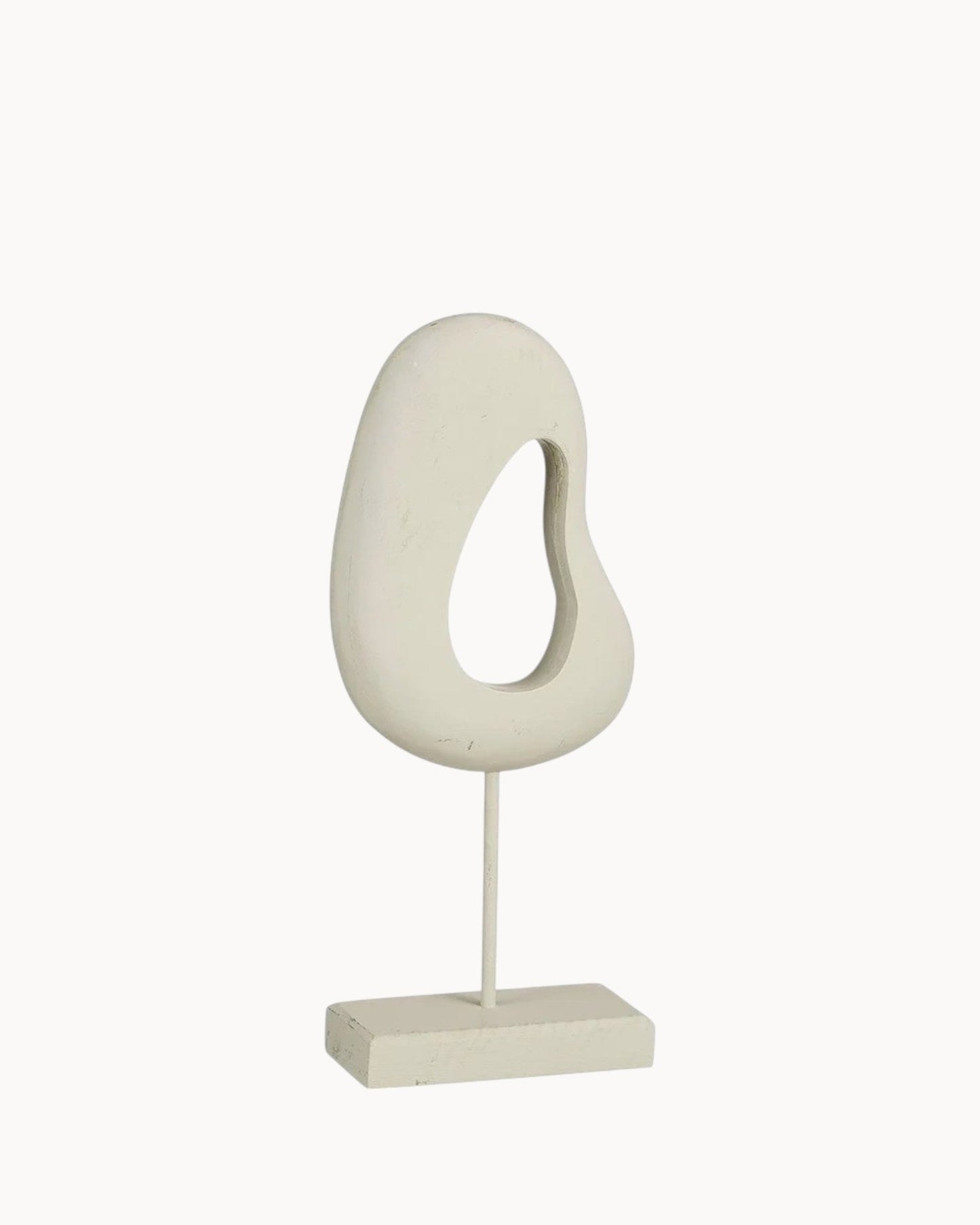 Pastina-Ornament van Mangohout gebroken Wit L6,5 x B16,5 x H37,5 cm