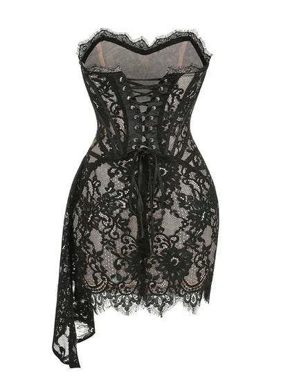 Ariana Corset Mini Jurk - Zwart