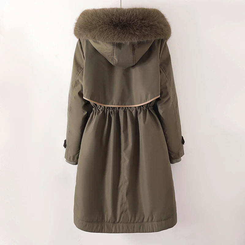 Parka Winterjas Met Capuchon Warme Voering Dames Comfortabel Zwart