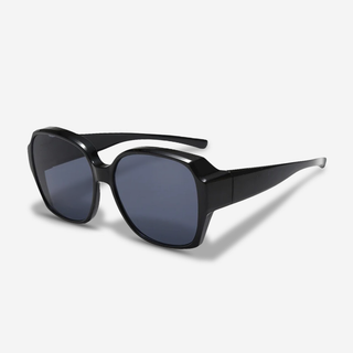 Manda | Zonnebril Beige - Clip-On Overzetzonnebril Gepolariseerd UV400 voor Brildragers / Pro Pro Zwart