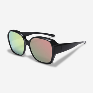Manda | Zonnebril Beige - Clip-On Overzetzonnebril Gepolariseerd UV400 voor Brildragers / Pro Polar Pro