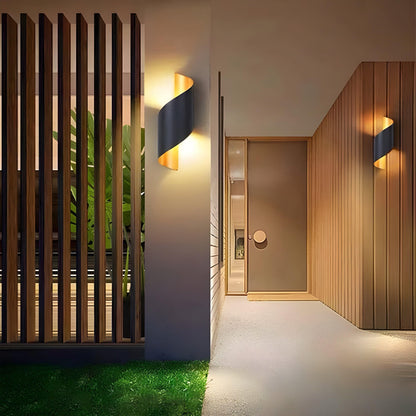 Waterdichte LED Wandlamp met Spiraalvormig Ontwerp voor Binnen en Buiten – Modern Aluminium Muurlamp