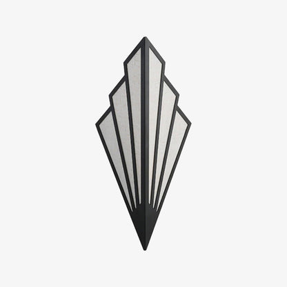 Design Triangulaire LED Wandlamp Van Gekleurd Metaal Zwart