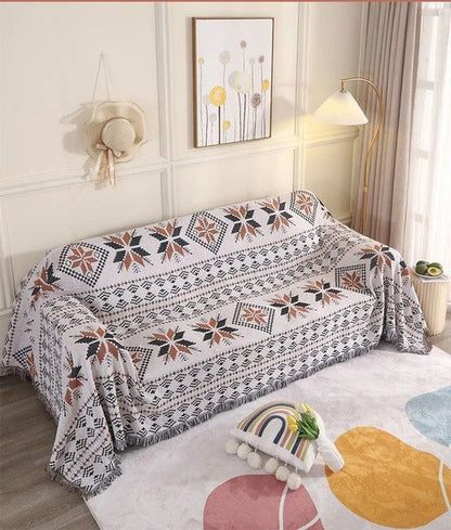 Bohemian Deken Collectie Met Multikleurige Franjes 6