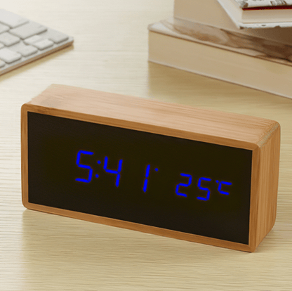 Bamboe LED wekker SEREIN