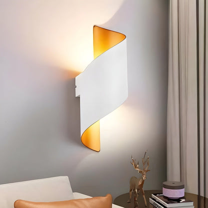 Waterdichte LED Wandlamp met Spiraalvormig Ontwerp voor Binnen en Buiten – Modern Aluminium Muurlamp Wit Goud Warm wit 3000K