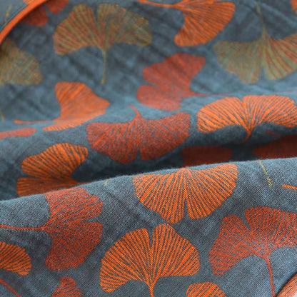 Ginkgo Leaf Knop Katoenen Loungewear Set