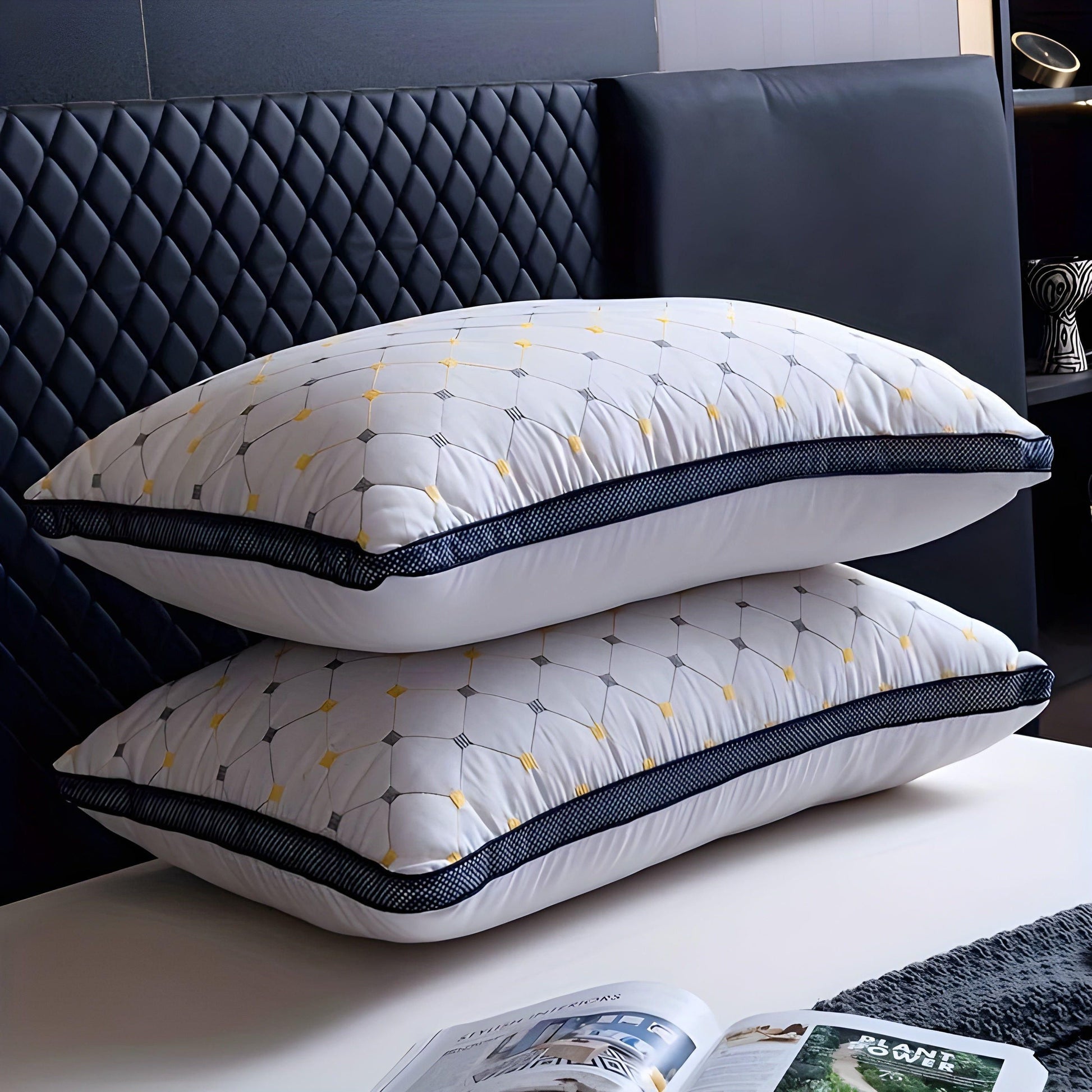 Ergonomisch Neksteunpillow voor Zijslapers - Hypoallergeen, Wasbaar, Beste Kussen voor Nekpijn Pillows SEREIN Laag Kussen 600g