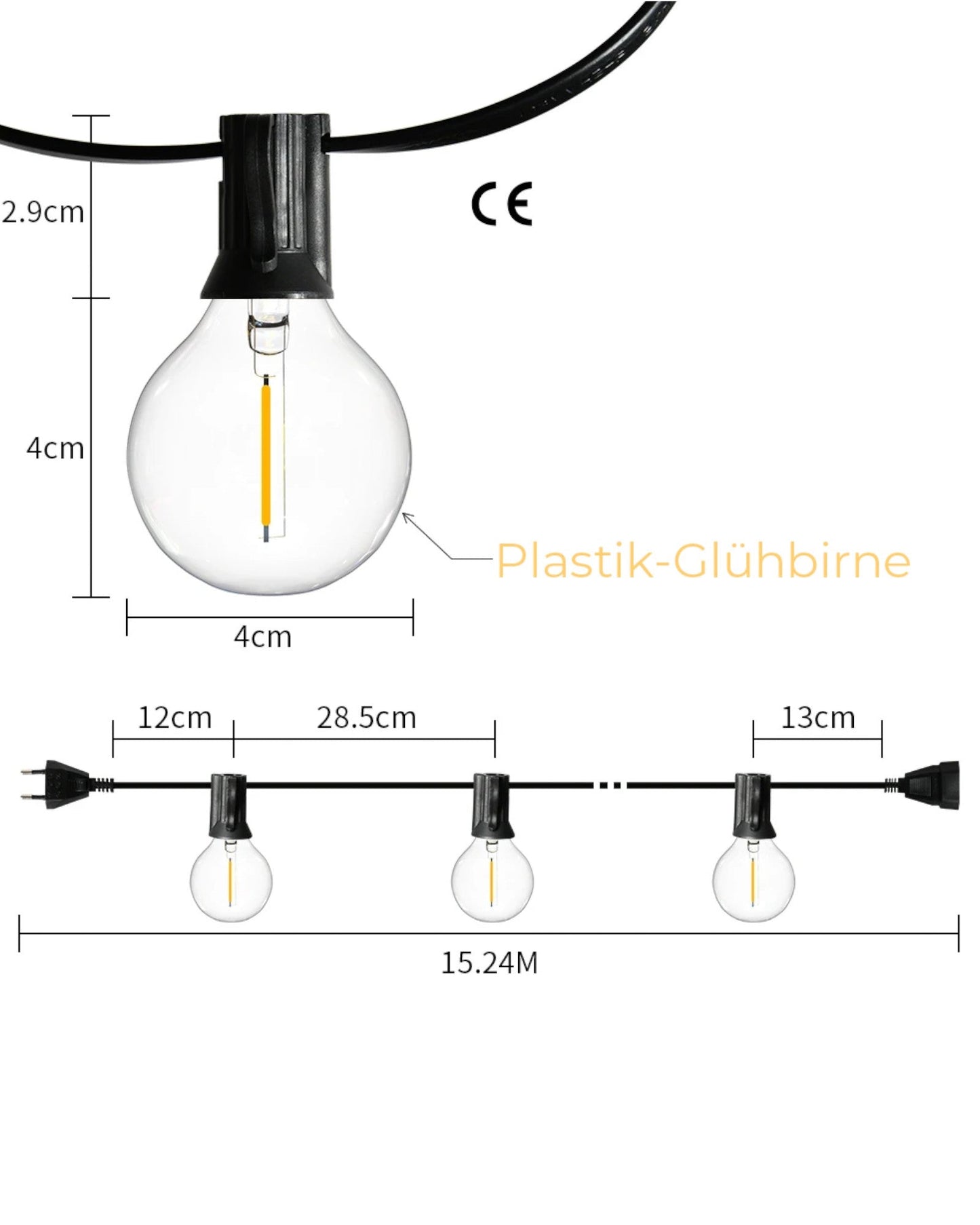 Waterdichte LED-lampjesketting Voor Tuin & Veranda Warmwit Dimbaar 150m