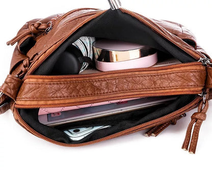 Dames Handtas Van Zacht Materiaal Voor Dagelijks Gebruik