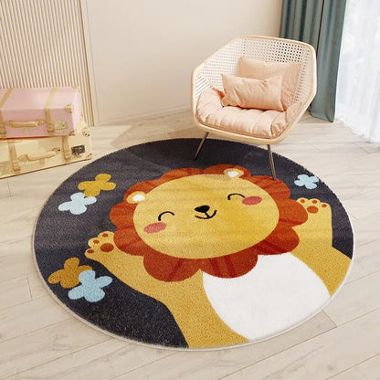 Rond Vloerkleed voor Kinderen – Zacht en Duurzaam Speelmat voor Slaapkamer, Machinewasbaar, 60-120 cm Vloerkleden SEREIN