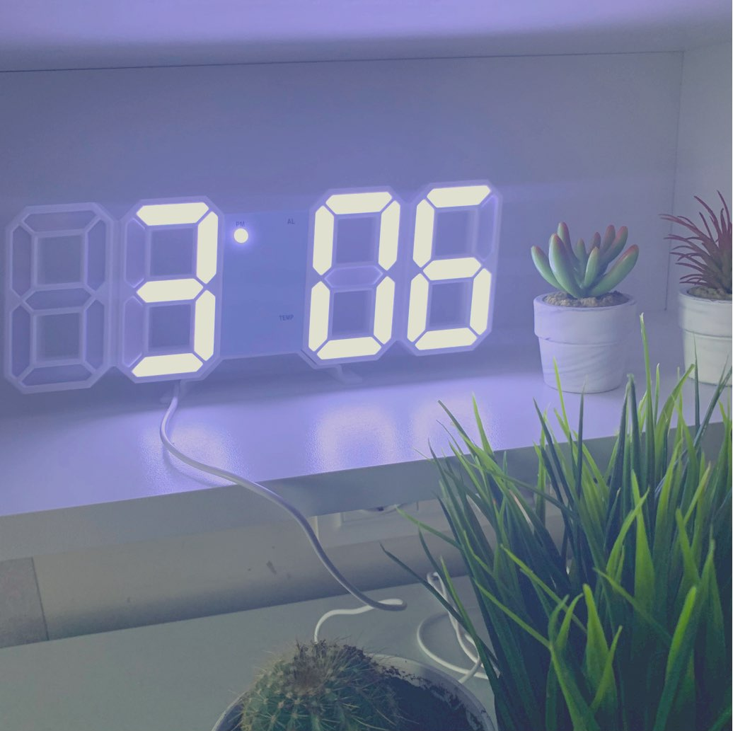 LED digitale wekker Wit