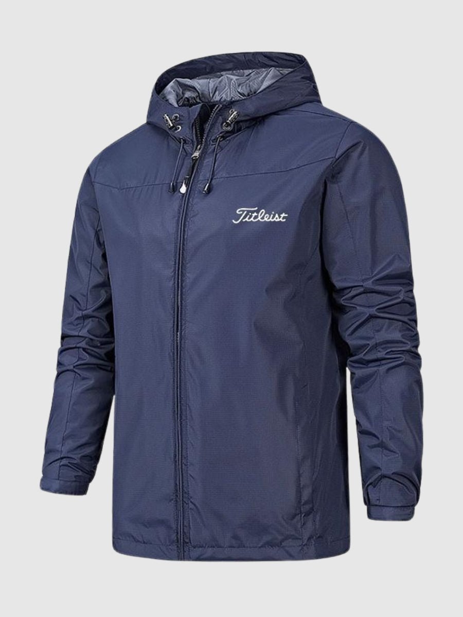 Unisex Regenjas – Zwarte Waterdichte Jas met Modern en Strak Ontwerp Donkerblauw