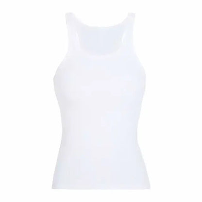 Vintage Geribbelde Tanktop SEREIN Wit S