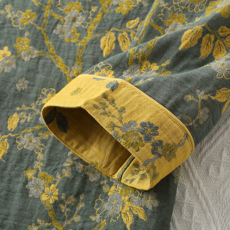 Jacquard Vintage Katoenen Loungewear Set