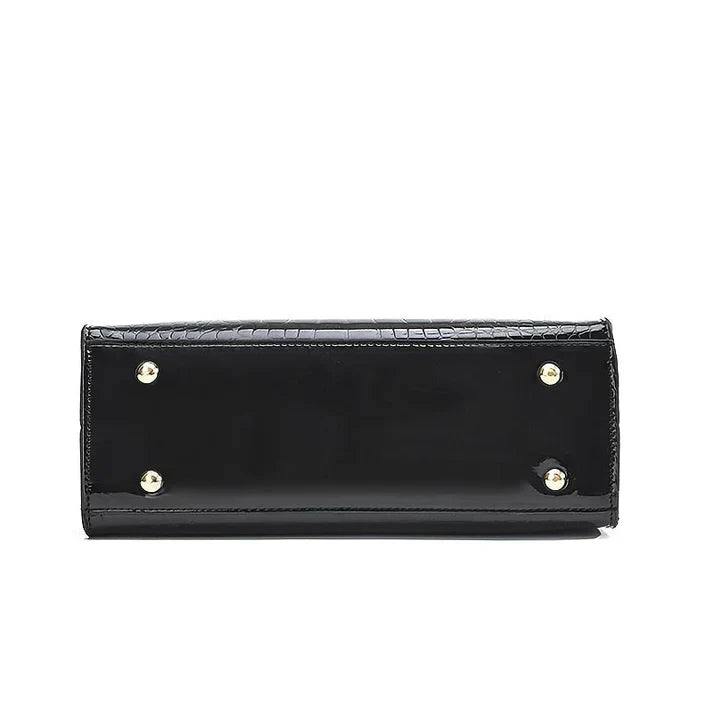 Vrouwen Glanzende Handtas Slank Stijlvol Elegante Materiaal