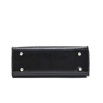 Vrouwen Glanzende Handtas Slank Stijlvol Elegante Materiaal