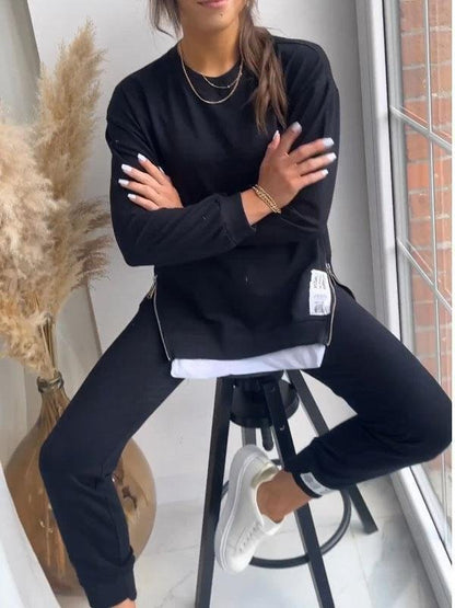 Donna | Comfortabele Loungewear Set voor Relaxte Dagen Zwart