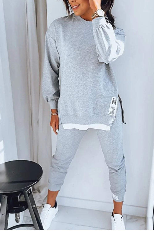 Donna | Comfortabele Loungewear Set voor Relaxte Dagen Grijs